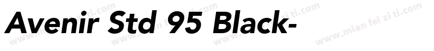Avenir Std 95 Black字体转换